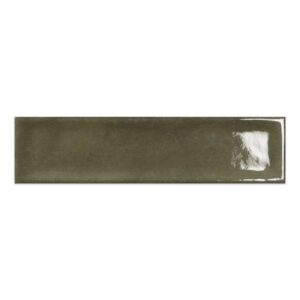 3x12 Nara Oliva Green Glossy Ceramic Wall Tile