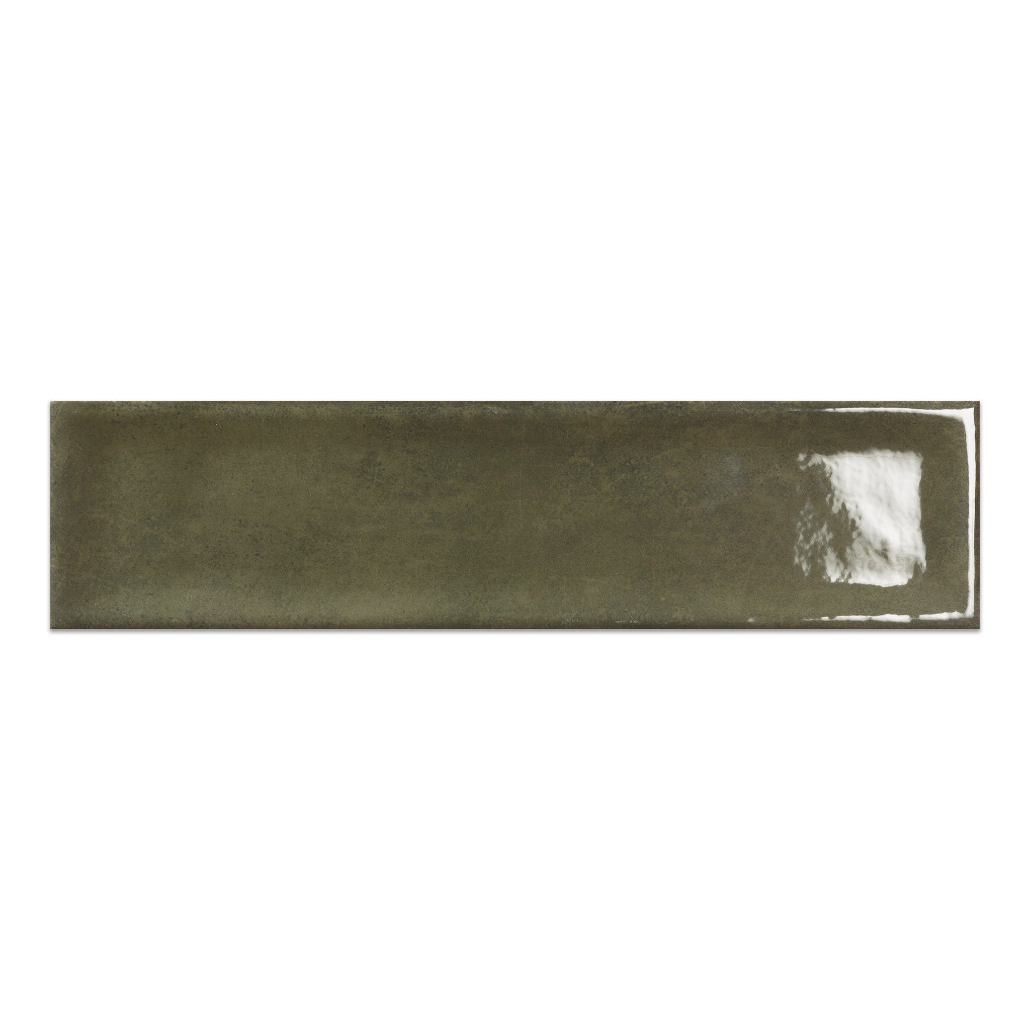 3x12 Nara Oliva Green Glossy Ceramic Wall Tile