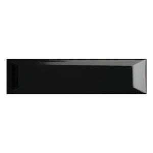 3x12 Bellini Bisel Black Ceramic Glossy Wall Tile Final Sale