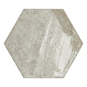 5x6 Carmen Hexagon Grey Polished Porcelain Tile