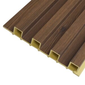 6.3"x114" Light Oak WPC Fluted Wall Panel (W-02) (2900x160x24 mm)