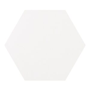 10x10 Solid Hexagon Super White Matte Porcelain Tile Final Sale