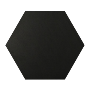 10x10 Solid Hexagon Super Black Matte Porcelain Tile Final Sale