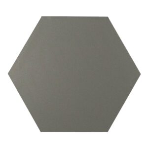10x10 Solid Hexagon Dark Grey Matte Porcelain Tile Final Sale