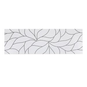 12x36 Brooklyn White w/ Black Glossy Decor Ceramic Wall Tile (49 CT/PA)