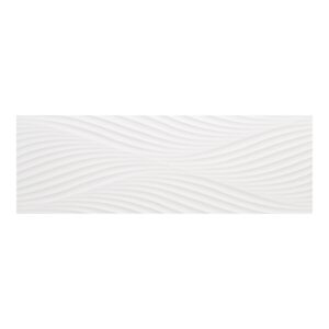 12x36 Donna Wave Decor White Glazed Ceramic Wall Tile