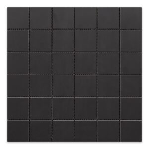 2x2 Solid Super Black Matte Porcelain Mosaic