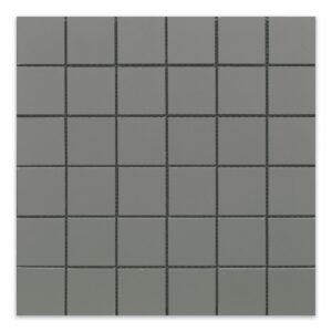 2x2 Solid Dark Grey Matte Porcelain Mosaic