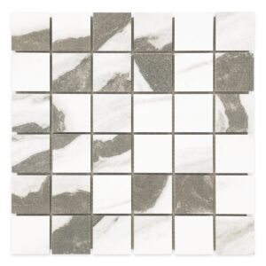 2x2 La Mallorca Panda White Polished Porcelain Mosaic
