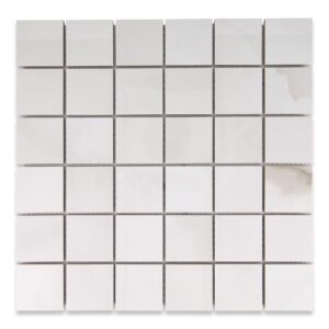 2x2 La Mallorca Acadia White Polished Porcelain Mosaic