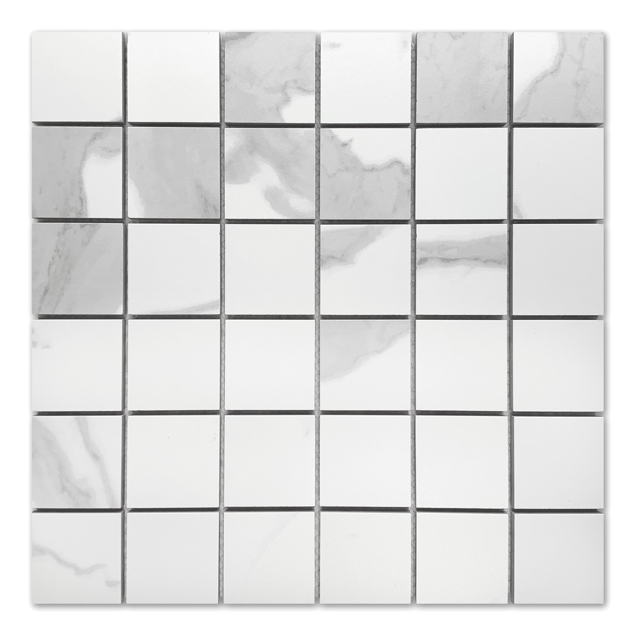 2x2 Milano Bianco Polished Porcelain Mosaic
