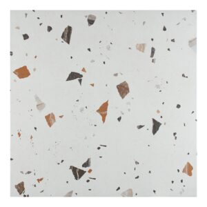 24x24 Blesle Terrazzo White Porcelain Tile