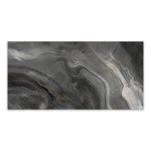 24x48 Watercolor Grey Polished Porcelain Tile