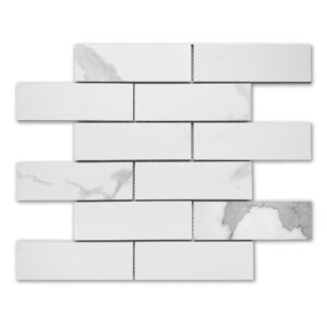 2x6 La Mallorca Milano Bianco Brick Polished Porcelain Mosaic