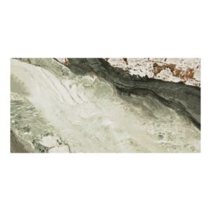 36x72 Prada Green polished porcelain slab