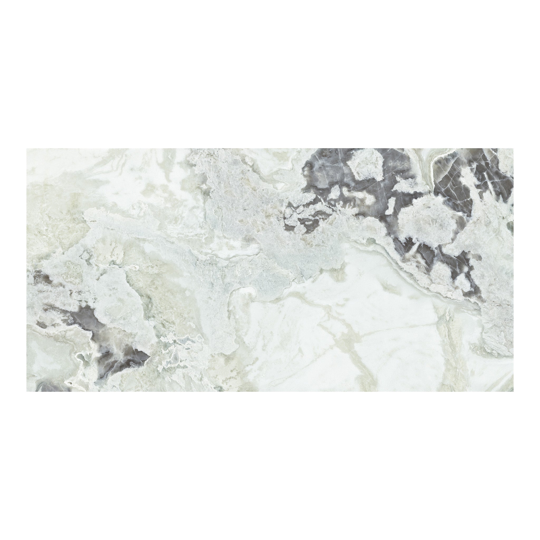 36x72 Fendi White polished porcelain slab