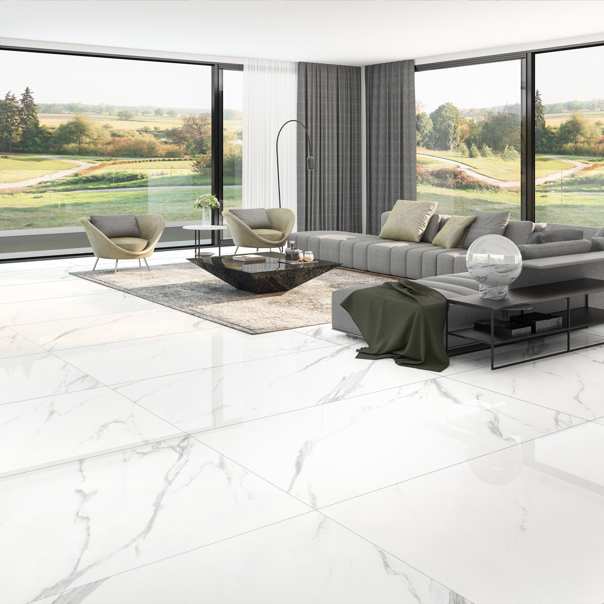 Versailles Bianca porcelain slab pattern