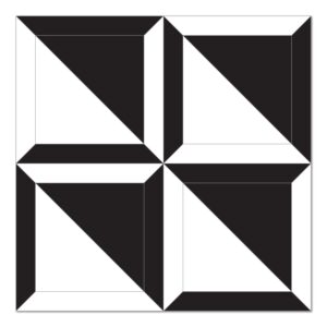 48x48 Solid White & Black Floor Décor Porcelain Glazed Tile