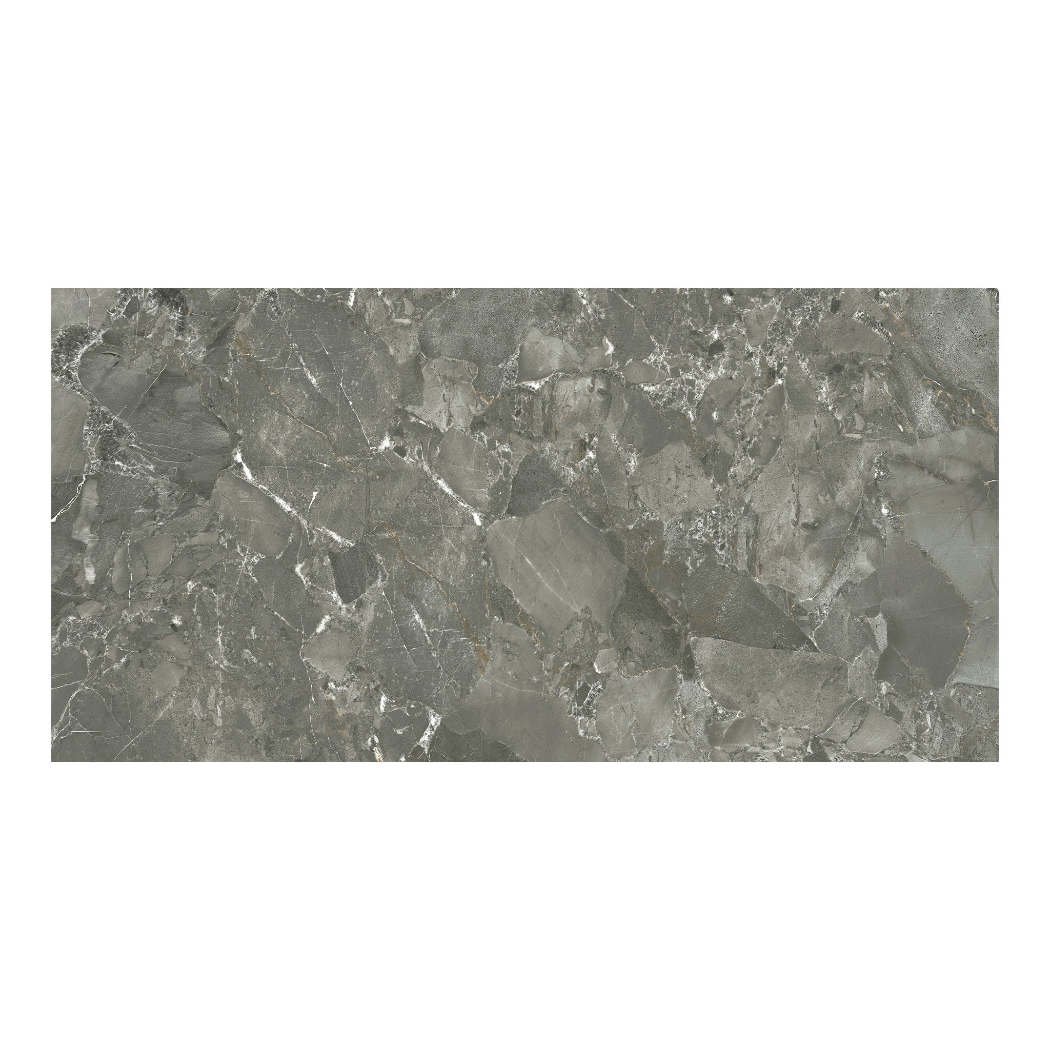 48x96 Greek Crystal Grey glazed porcelain slab