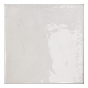 6x6 Carmen White glossy porcelain tile