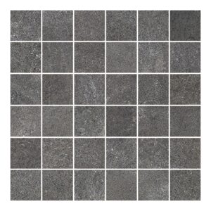 2x2 Coal cement look matte porcelain mosaic