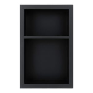 15x24 Shower Niche Pure Black Quartz