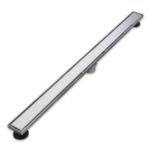 42" Stainless Steel Linear Shower Drain, Bright Clear Chrome