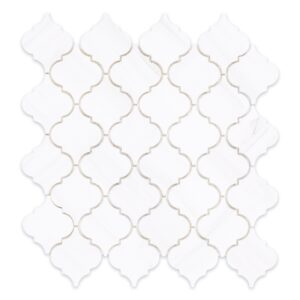 Dolomite Select arabesque honed marble mosaic