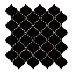 Arabesque Studio Black polished porcelain mosaic
