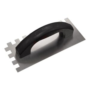 9x4 carbon steel trowel with half inch square notches