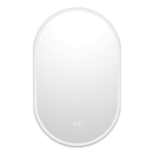 19.7"x31.5" Runway Oval Frameless Wall Mirror (Size WxH: 50x80cm)
