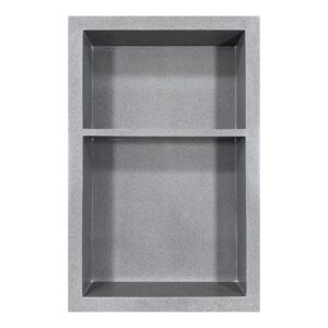15x24 Shower Niche Grey Engineered Stone